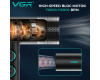 Фен профессиональный VGR V-401 RED, 40 уровней обдува 7000 - 11000 RPM, 40 уровней температуры 60°C - 100°C, 3 насадки