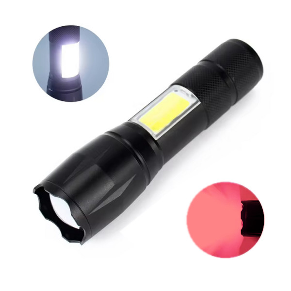 Ліхтар C609-T6 Red + COB White Li-Ion Акумулятор ЗУ microUSB Zoom Box Ліхтар C609-T6 Red + COB White Li-Ion Акумулятор ЗУ microUSB Zoom Box