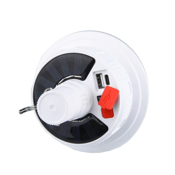 Світлодіодна LED Лампа з Акумулятором T38-COB+SMD RGB 2x18650 Сонячна Батарея Гачок ЗП Type-C Світлодіодна LED Лампа з Акумулятором T38-COB+SMD RGB 2x18650 Сонячна Батарея Гачок ЗП Type-C