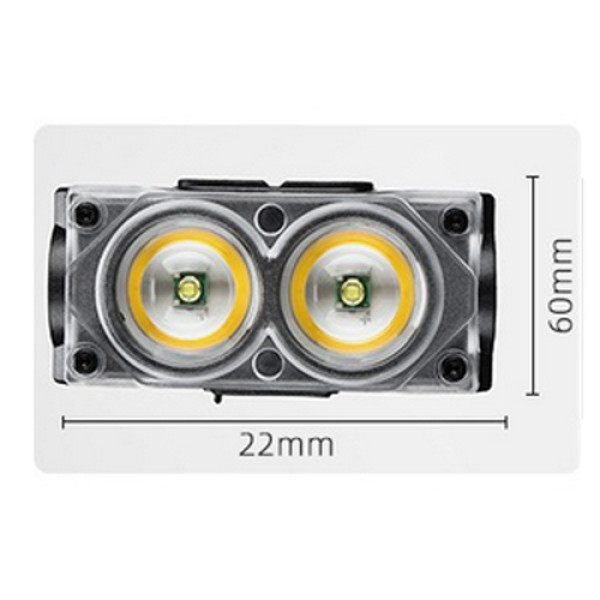 Ліхтар Налобний YY-19F-2XPE White + 2COB Yellow Li-Ion Акумулятор ЗП Type-C Магніт Box