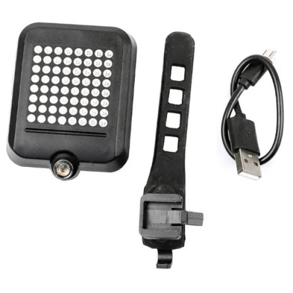 Велосипедний Стоп Поворот AQY-0100 З Датчиком Нахилу Та Лазерним Підсвічуванням Малюнком