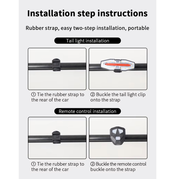 Велосипедна Стоп Мигалка LY-5510 із зазначенням поворотів