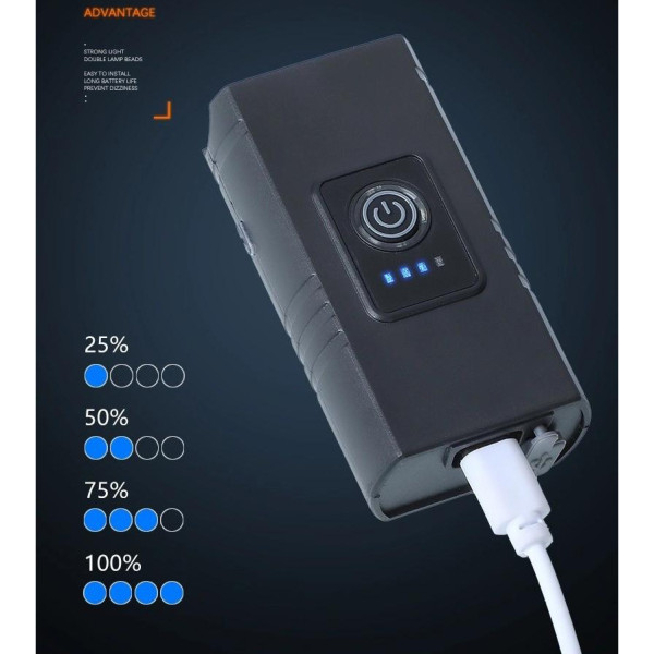 Велофонарь 804-2T6, waterproof, Li-Ion аккум., ЗУ Type-C