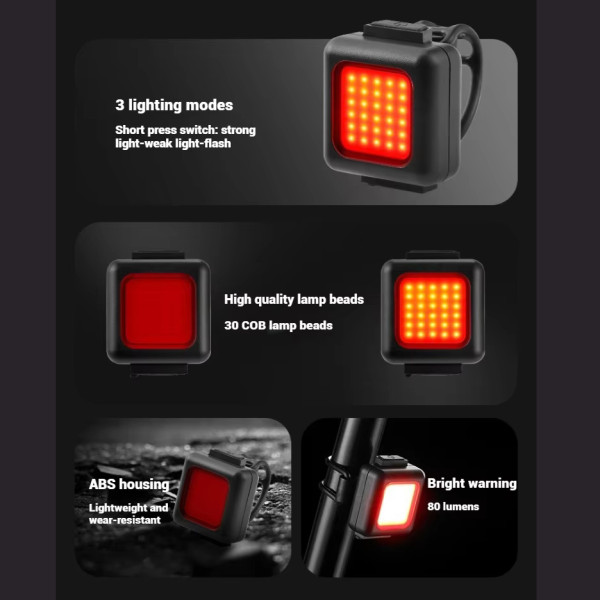 Велосипедний Комплект Фара та Стоп FT-3028-COB Type-C Велосипедний Комплект Фара та Стоп FT-3028-COB Type-C