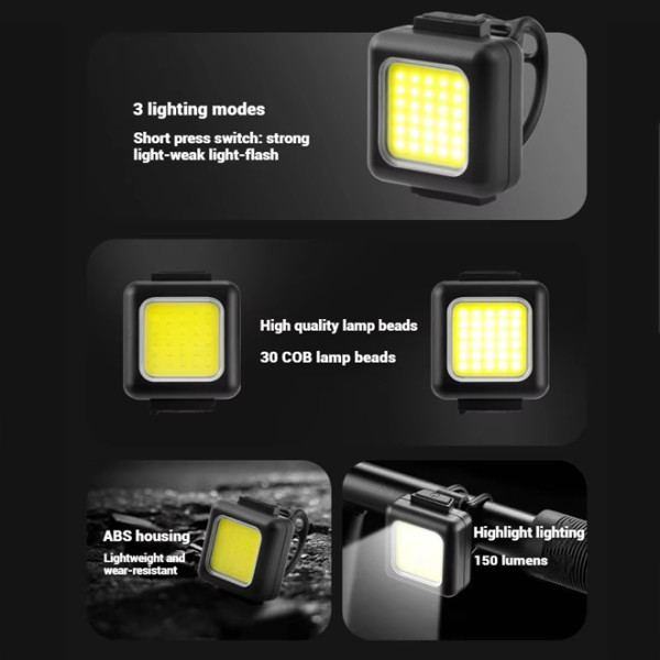 Велосипедний Комплект Фара та Стоп FT-3028-COB Type-C Велосипедний Комплект Фара та Стоп FT-3028-COB Type-C