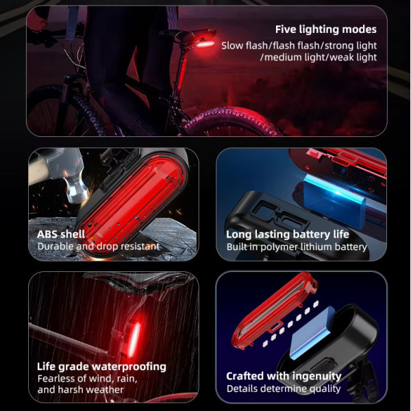 Велосипедний Стоп-Сигнал AH20-7SMD З Указівниками Поворотів Велосипедний Стоп-Сигнал AH20-7SMD З Указівниками Поворотів