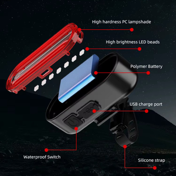 Велосипедний Стоп-Сигнал AH20-7SMD З Указівниками Поворотів Велосипедний Стоп-Сигнал AH20-7SMD З Указівниками Поворотів