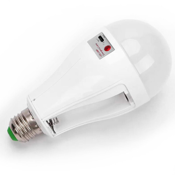 Світлодіодна LED Лампочка з Акумулятором FA-3920 Pro 20W E27 2x18650 Ковпачок-Кемпінг