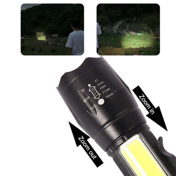 Ліхтар W601-XPE Red + COB White Li-Ion Акумулятор ЗУ microUSB Zoom Box Ліхтар W601-XPE Red + COB White Li-Ion Акумулятор ЗУ microUSB Zoom Box