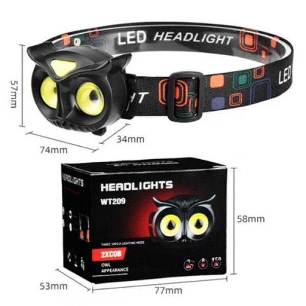 Ліхтар Налобний PLD-WT209-2COB COBA 3xAAA Ліхтар Налобний PLD-WT209-2COB COBA 3xAAA