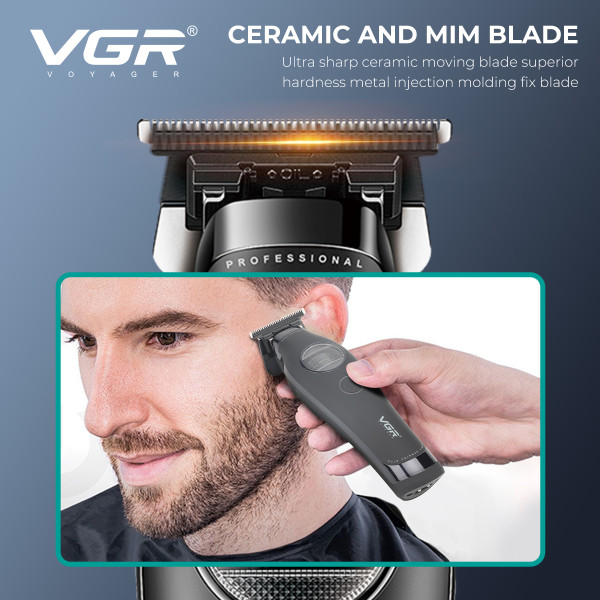 Тример VGR V-880T BLACK EXTERNAL ROTOR MOTOR MIM BLADE 4 Насадки Док-Станція Тример VGR V-880T BLACK EXTERNAL ROTOR MOTOR MIM BLADE 4 Насадки Док-Станція