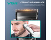 Акумуляторна Машинка Для Стрижки Clipper VGR V-880C BLACK EXTERNAL ROTOR MOTOR MIM BLADE 11 Насадок Док-Станція