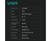 Акумуляторна Машинка Для Стрижки Clipper VGR V-662 GREEN 7000 RPM 6 Насадок LED Display