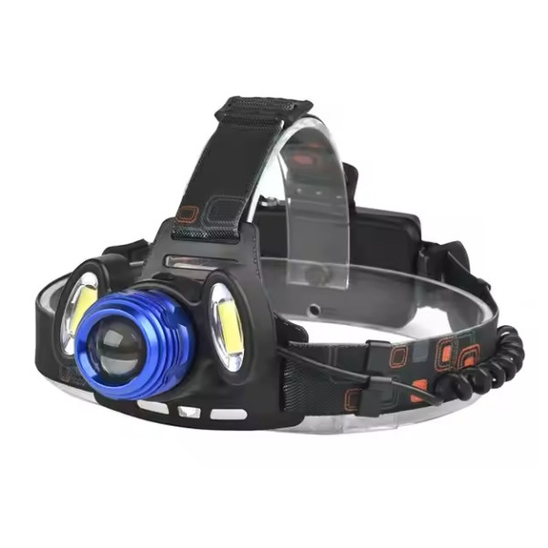 Ліхтар налобний Police 2117-T6+2COB(Red), 2x18650, zoom, ЗУ microUSB, Box