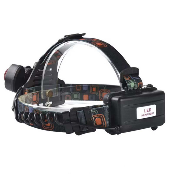 Ліхтар налобний Police 2117-T6+2COB(Red), 2x18650, zoom, ЗУ microUSB, Box