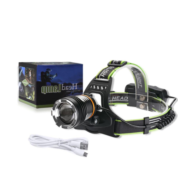 Ліхтар налобний BL-8003-P50, 2x18650, zoom, ЗУ microUSB, Box