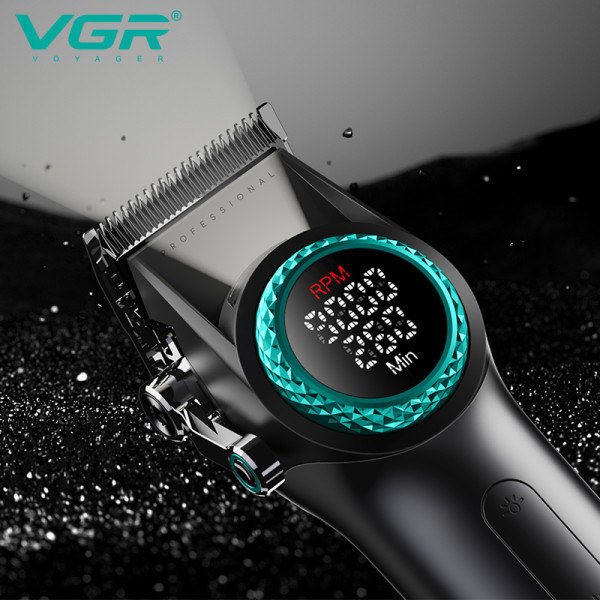 Акумуляторна Машинка Для Стрижки VGR V-001 BLACK 10 Насадок 9000 RPM 4600 mAh LED Light LED Display Акумуляторна Машинка Для Стрижки VGR V-001 BLACK 10 Насадок 9000 RPM 4600 mAh LED Light LED Display
