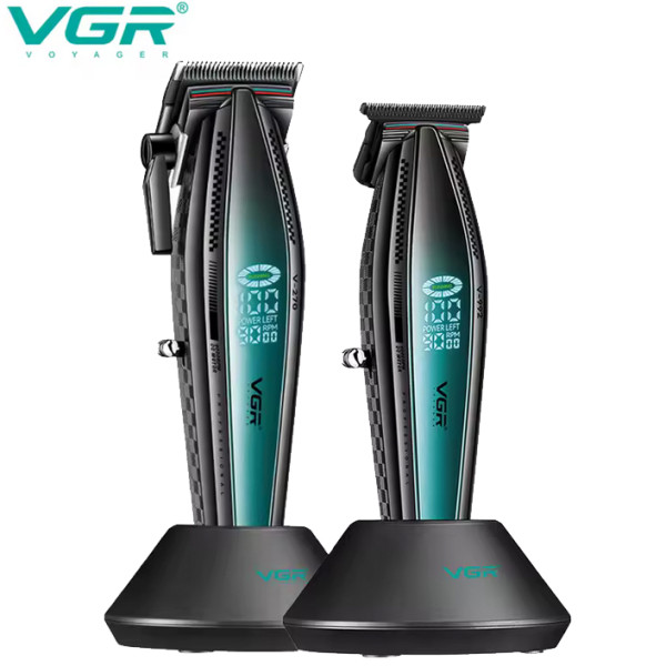 Комплект VGR 2 в 1 V-270&V-992 GREEN, машинка для стрижки и триммер