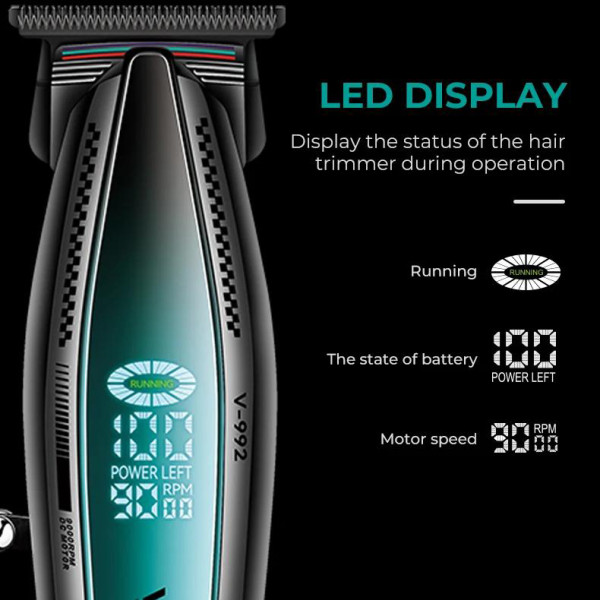 Комплект VGR 2 в 1 V-270&V-992 GREEN, машинка для стрижки и триммер