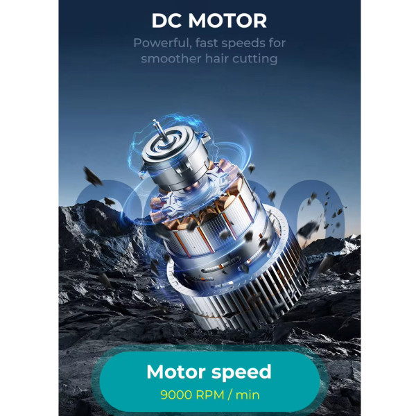 Акумуляторная машинка для стрижки (clipper) VGR V-886C GREEN, LED display, 9000RPM