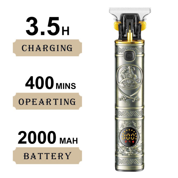 Тример VGR V-097 PLATINUM, 4 насадки, LED display