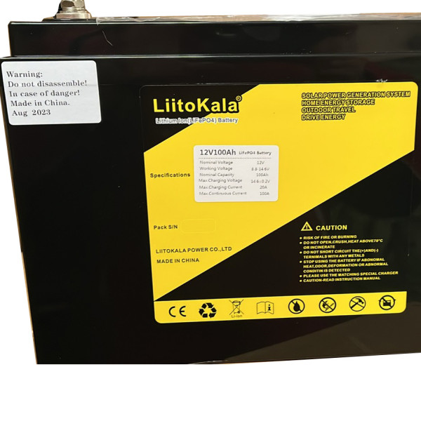 Акумулятор LiFePO4, LiitoKala, 12V 100Ah, BMS smart плата