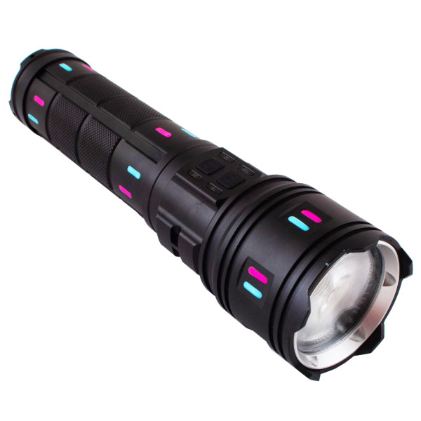 Ліхтар NIGHT VISION FLUORESCENCE AK177-WHITE LASER LED PM60-TG 8x18650 3.7V Power Bank ЗУ Type-C Zoom 5 Фільтрів
