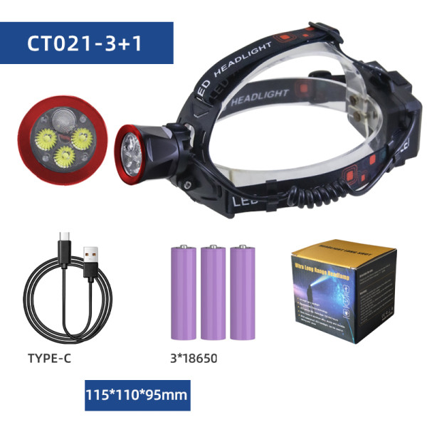 Ліхтар Налобний CT021 3+1 ULTRA LED 3x18650 Power Bank ЗП Type-C Ліхтар Налобний CT021 3+1 ULTRA LED 3x18650 Power Bank ЗП Type-C