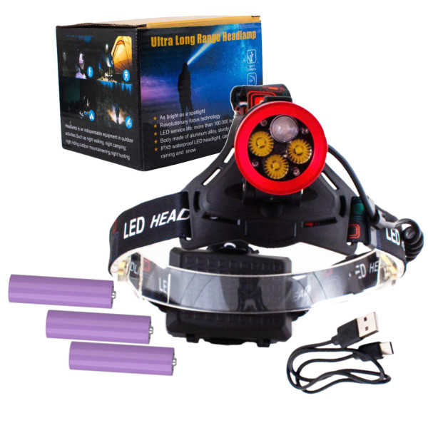 Ліхтар Налобний CT021 3+1 ULTRA LED 3x18650 Power Bank ЗП Type-C Ліхтар Налобний CT021 3+1 ULTRA LED 3x18650 Power Bank ЗП Type-C