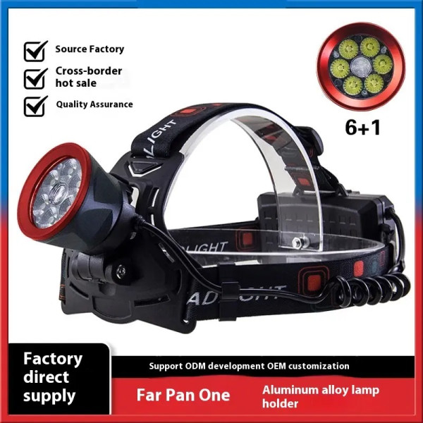 Ліхтар Налобний CT021 6+1 ULTRA LED 3x18650 Power Bank ЗП Type-C