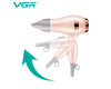 Фен складной VGR V-432 PINK, 3 уровня обдува, низкий уровень шума, 1200 Вт