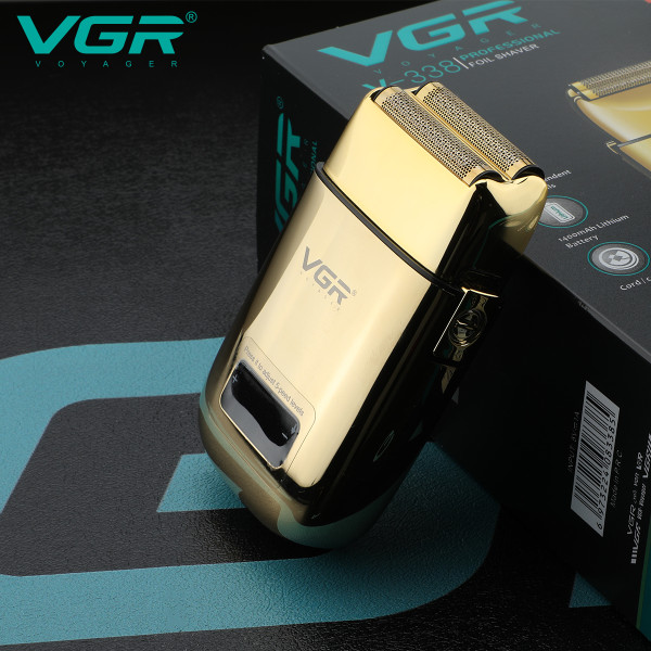 Електробритва VGR V-338 Шейвер GOLD Вологозахисна Додаткова Насадка LED Display Електробритва VGR V-338 Шейвер GOLD Вологозахисна Додаткова Насадка LED Display