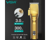 Акумуляторна Машинка Для Стрижки Clipper VGR V-280 GOLD 6 Насадок LED Display Акумуляторна Машинка Для Стрижки Clipper VGR V-280 GOLD 6 Насадок LED Display