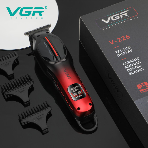 Тример VGR V-226 RED 9000 RPM 3 Насадки LED Display Тример VGR V-226 RED 9000 RPM 3 Насадки LED Display