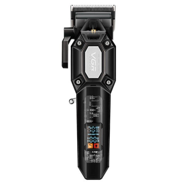 Акумуляторна Машинка Для Стрижки VGR V-600 BLACK 6 Насадок Регулятор Висоти LED Display 7000 RPM