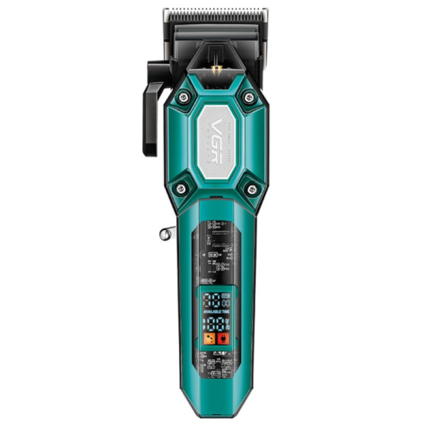 Акумуляторна Машинка Для Стрижки VGR V-600 GREEN 6 Насадок Регулятор Висоти LED Display 7000 RPM