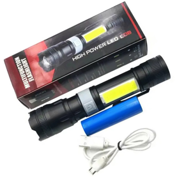 Ліхтар PL-826-P70+COB White+Red 1х18650 Магніт Затискач ЗУ microUSB Zoom Box Ліхтар PL-826-P70+COB White+Red 1х18650 Магніт Затискач ЗУ microUSB Zoom Box