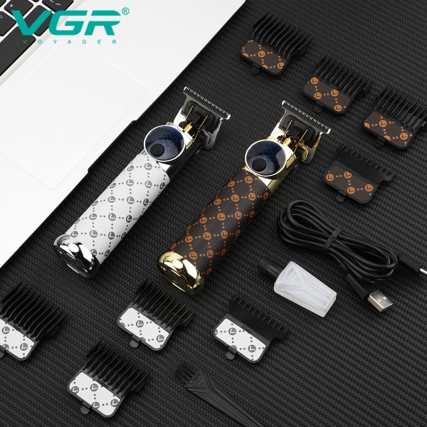 Тример VGR V-942 BROWN 4 Насадки LED Display