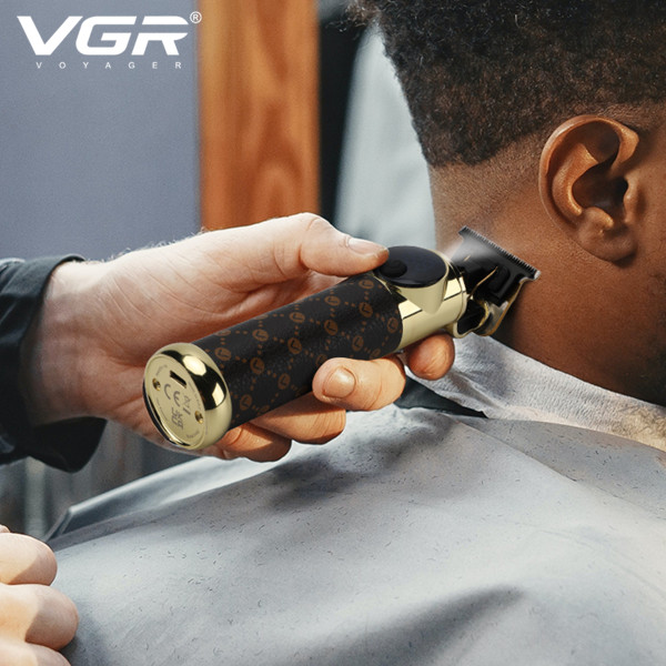 Тример VGR V-942 BROWN 4 Насадки LED Display