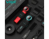 Триммер VGR V-977 BLACK, регулировка мощности 6000 - 8000 RPM, 2500 mAh, 4 насадки, LED display