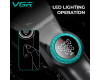 Триммер VGR V-977 BLACK, регулировка мощности 6000 - 8000 RPM, 2500 mAh, 4 насадки, LED display