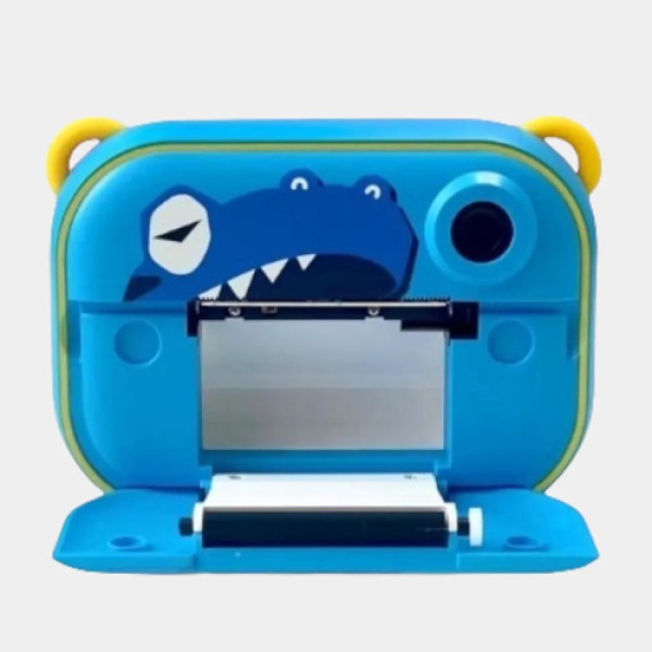 Фотоапарат дитячий миттєвого друку YT008, BLIUE DINOSAUR із підтримкою microSD card, 3Y+