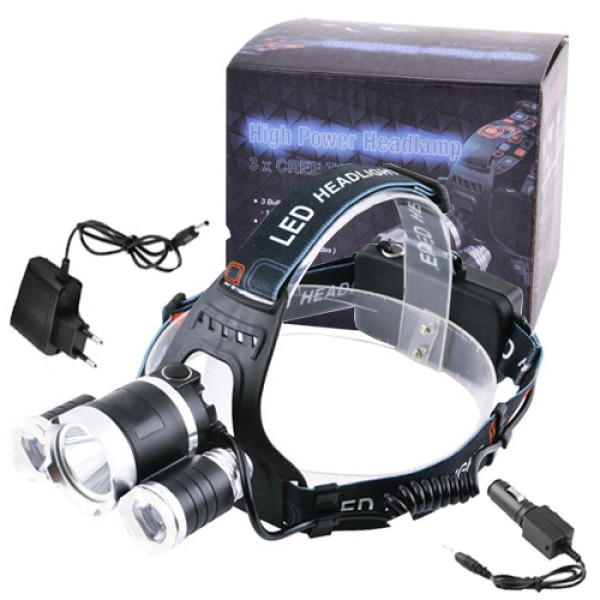 Ліхтар Налобний Police 3000-T6+2XPE 2x18650 Signal Light ЗП 220V/12V Box Ліхтар Налобний Police 3000-T6+2XPE 2x18650 Signal Light ЗП 220V/12V Box