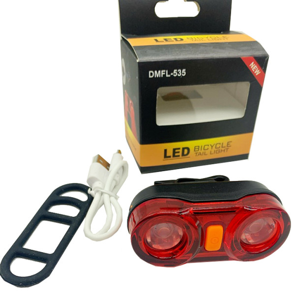 Велофонарь DMFL-535-2LED STOP, Li-Ion аккумулятор, ЗУ Type-C