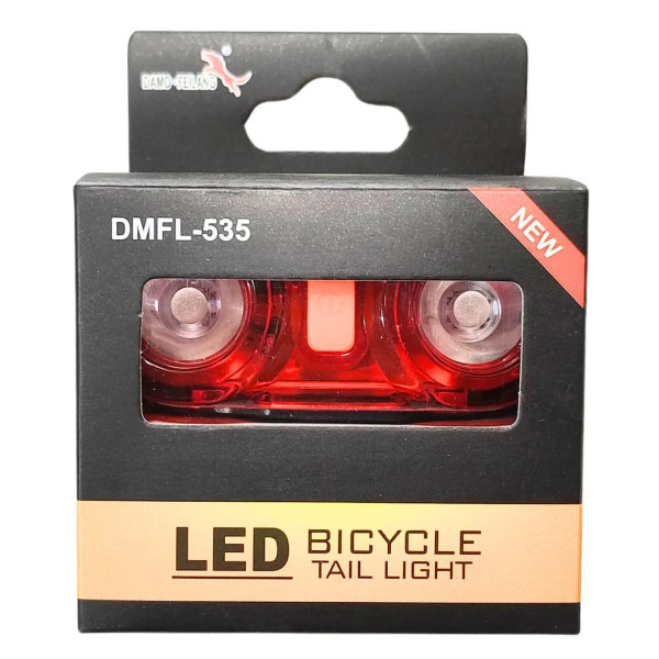Велосипедный Стоп Фонарь DMFL-535-2LED 8 Режимов Li-Ion Аккумулятор Type-C Велосипедный Стоп Фонарь DMFL-535-2LED 8 Режимов Li-Ion Аккумулятор Type-C
