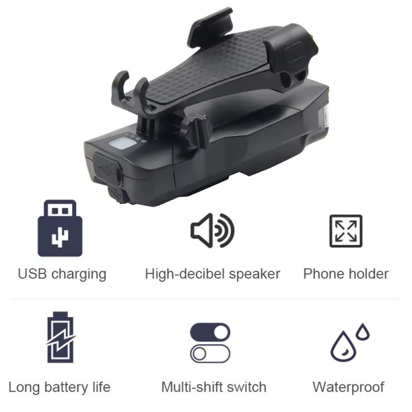 Велосипедна Фара BG-1951/HJ-068 З Сигналом та Тримачем Телефона 5 Режимів Велосипедна Фара BG-1951/HJ-068 З Сигналом та Тримачем Телефона 5 Режимів