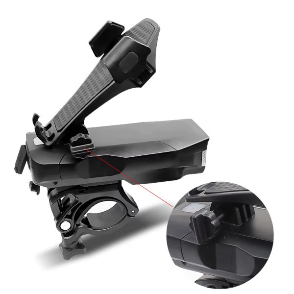 Велосипедна Фара BG-1951/HJ-068 З Сигналом та Тримачем Телефона 5 Режимів Велосипедна Фара BG-1951/HJ-068 З Сигналом та Тримачем Телефона 5 Режимів