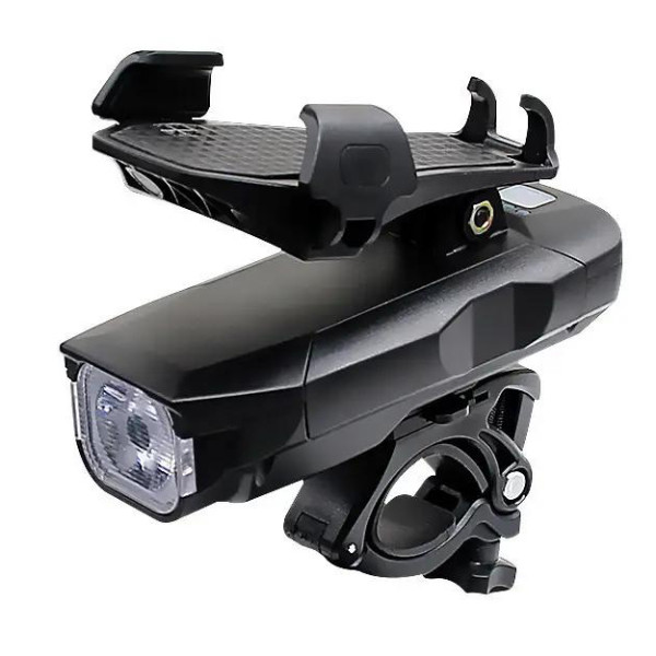 Велосипедна Фара BG-1951/HJ-068 З Сигналом та Тримачем Телефона 5 Режимів Велосипедна Фара BG-1951/HJ-068 З Сигналом та Тримачем Телефона 5 Режимів