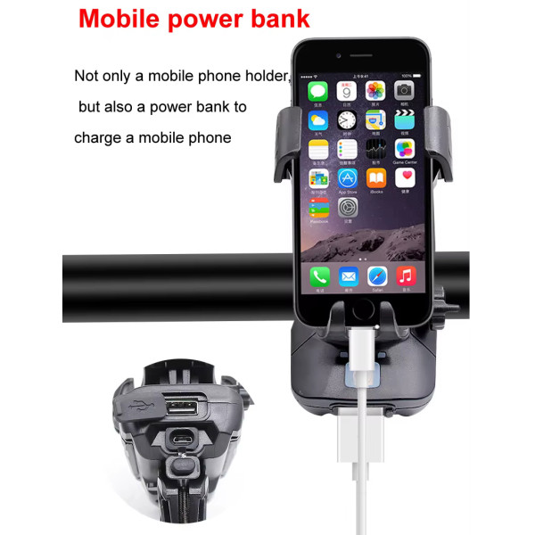 Велосипедна Фара BG-1951/HJ-068 З Сигналом та Тримачем Телефона 5 Режимів Велосипедна Фара BG-1951/HJ-068 З Сигналом та Тримачем Телефона 5 Режимів