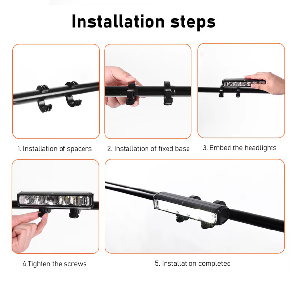 Велосипедная Фара EOS620-6LED 4 Режима 1400LM Li-Ion Аккумулятор Type-C
